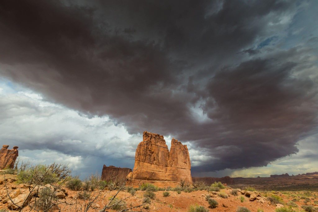 Storm weather in the Arizona desert