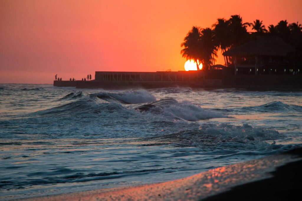 March Sunset at Playa el Tunco, El Salvador