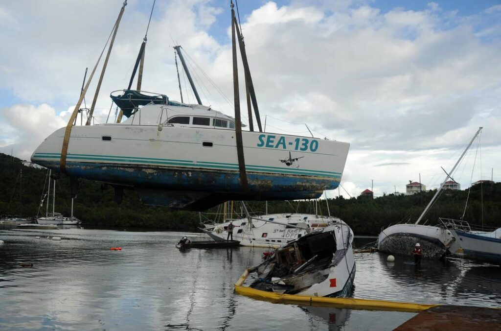 The hurricane-displaced sailing vessel