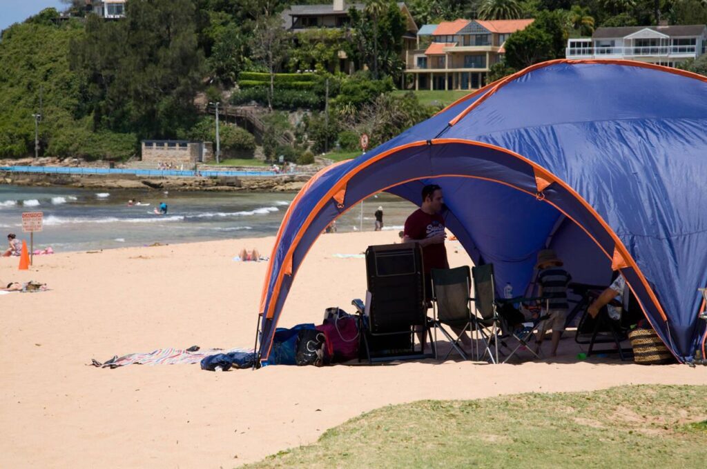 sun protection on beach